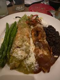 La Plazuela At La Fonda signature dishes SopapillasRed Chile Pork TamalesChile Rellenos